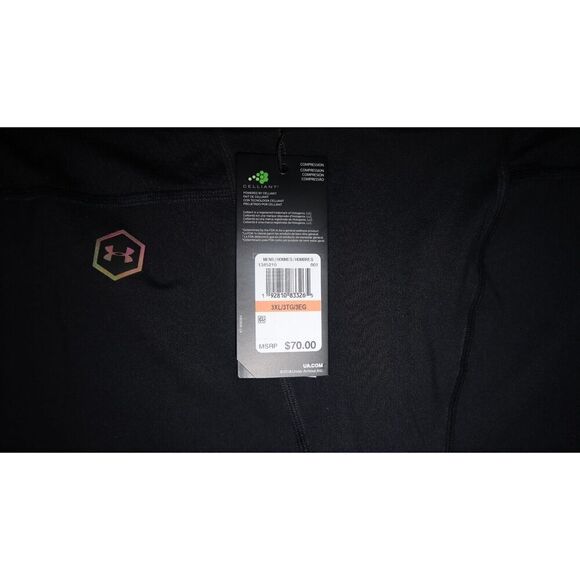 Under Armour 1345210 Men's Sz 3XL Black Rush ColdGear Compression Leggings - Picture 3 of 8